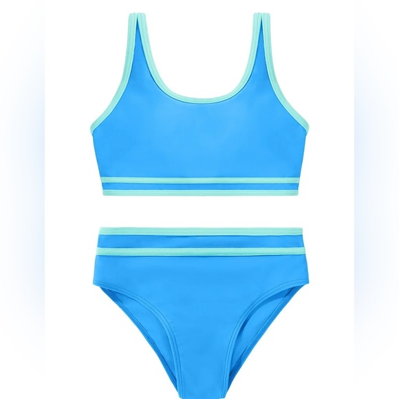 Other - Kids Swim Set in Blue and Teal with Cover Up